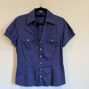 Express Navy Button-Down Shirt M